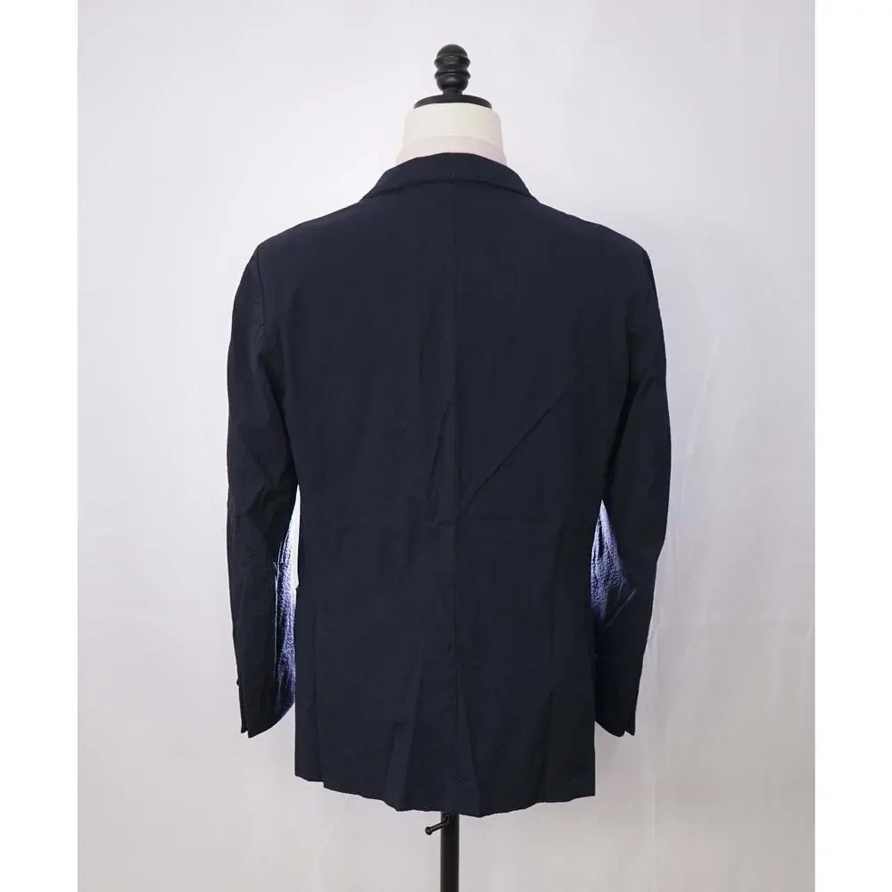 Z ZEGNA - Navy Blue Seersucker Sport Jacket - 42R (Fits 40R)